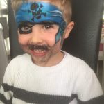Grime Kindergrime Grimeren blauw blauwe piraat stoer