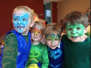 Grime Kindergrime Grimeren feest feestjes evenement verjaardag dino