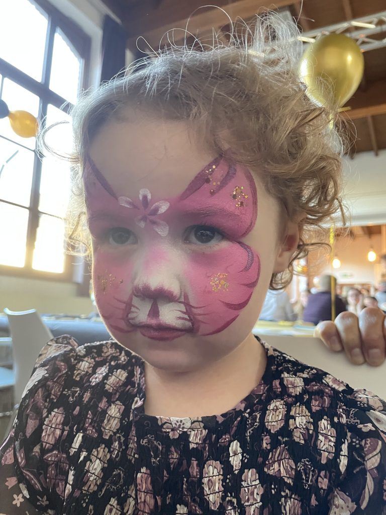 Grime Kindergrime Grimeren roze poes glitter meisje